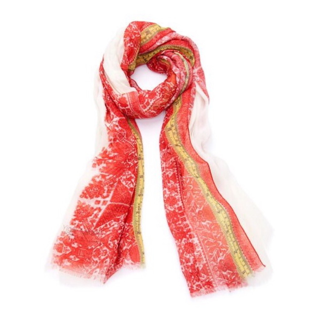Brand New Yigal Azrouel Multi Color Print Scarf